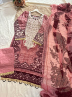 Cotton Embroidery 3pc suit