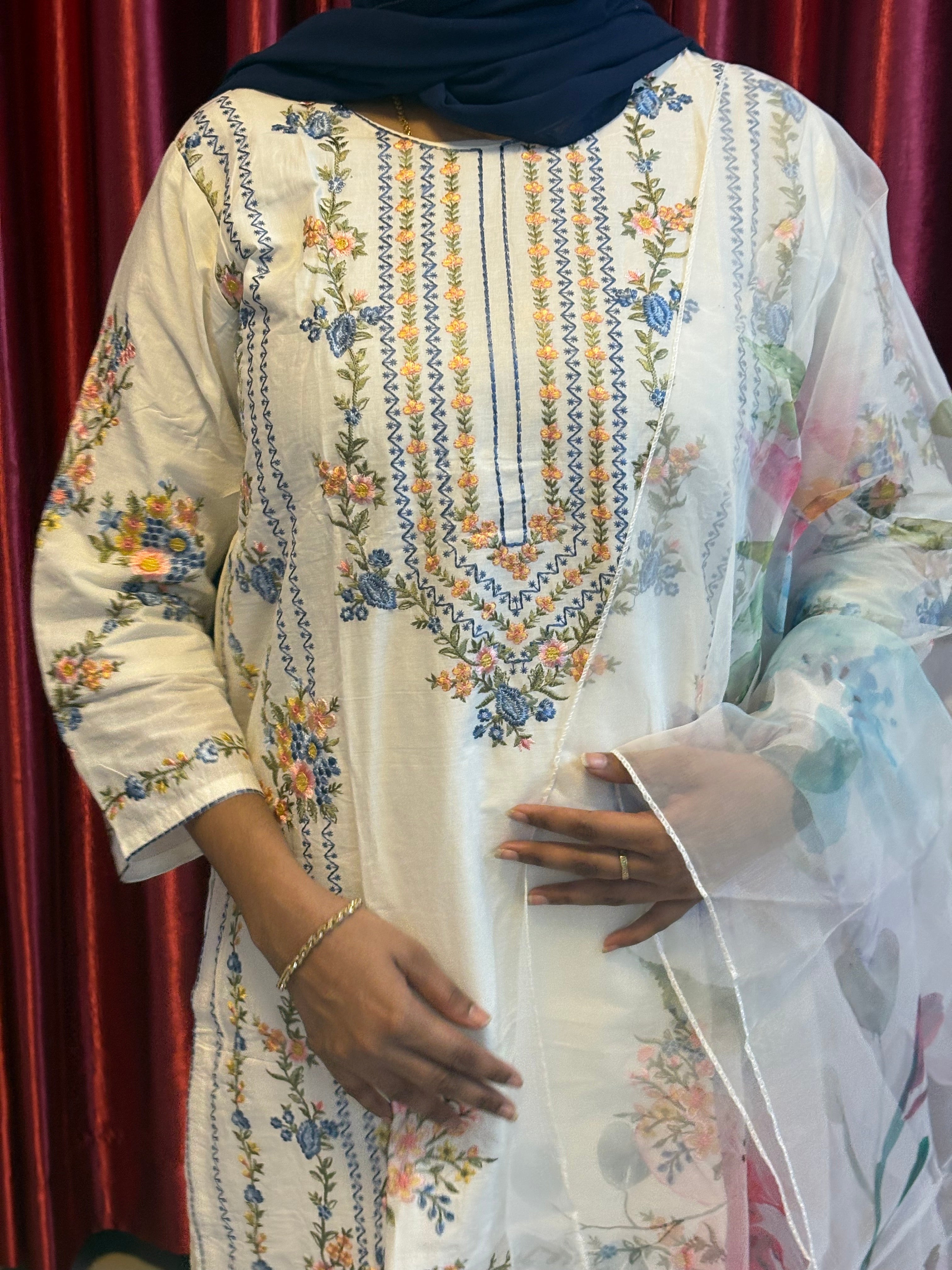 Cambric Cotton Ready to wear 3pcs suit