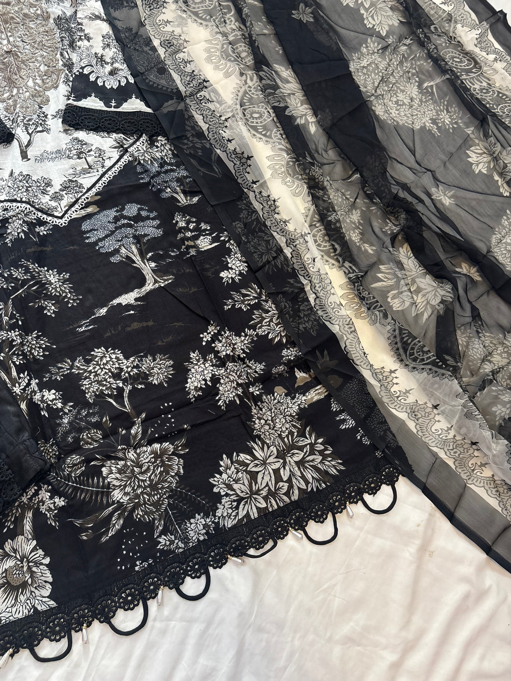 Cotton Embroidery 3pcs suit