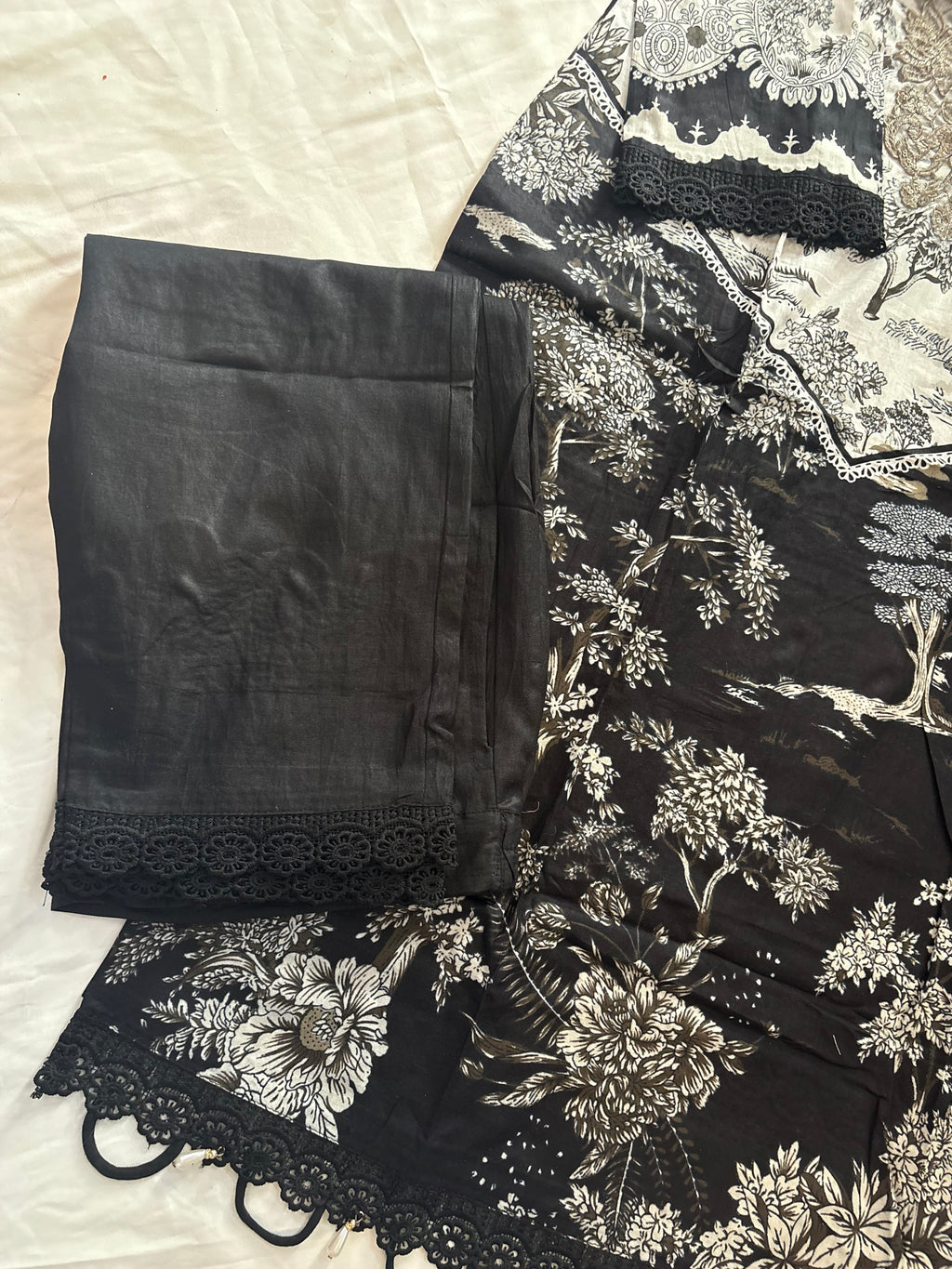 Cotton Embroidery 3pcs suit