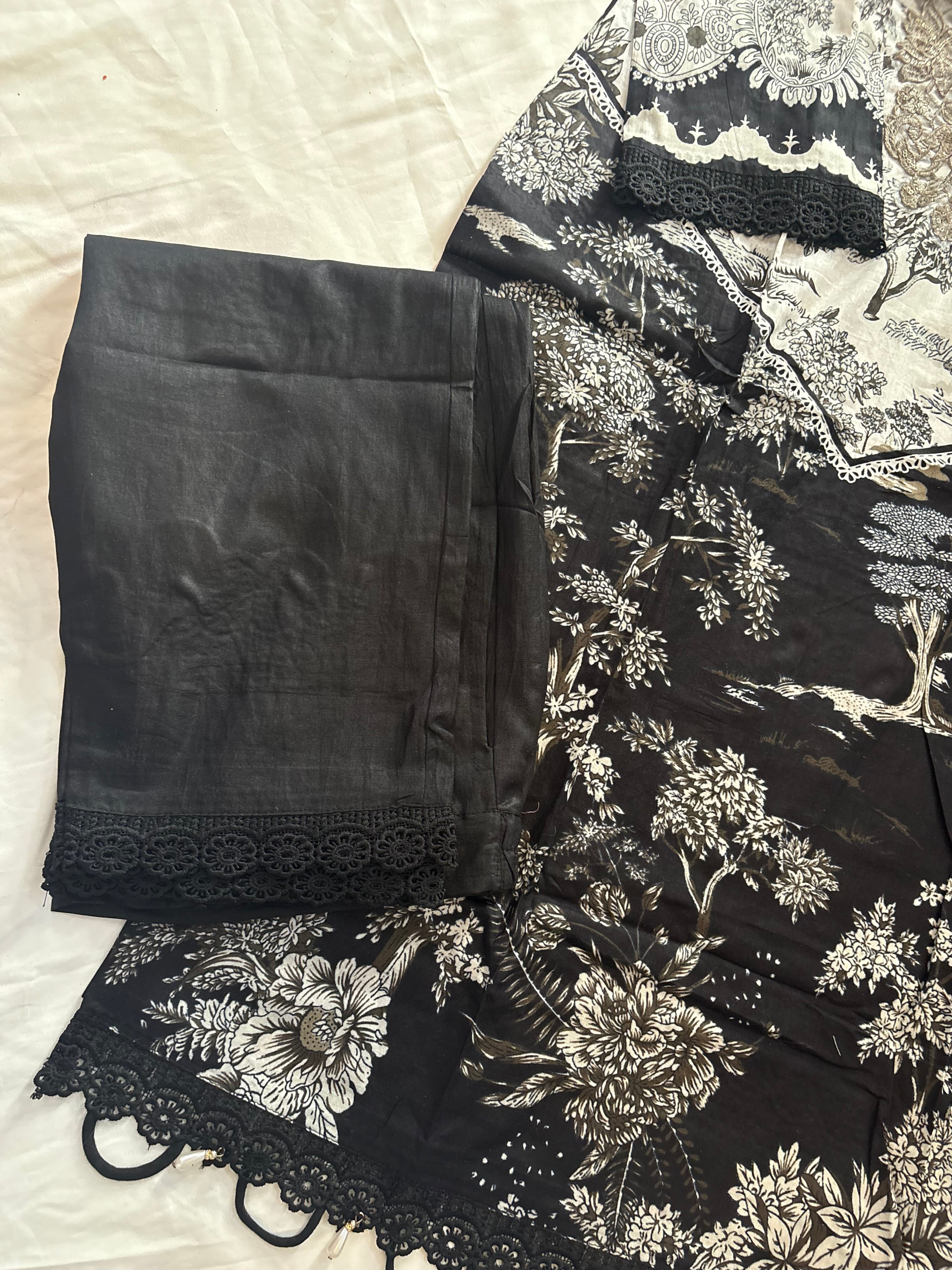 Cotton Embroidery 3pcs suit