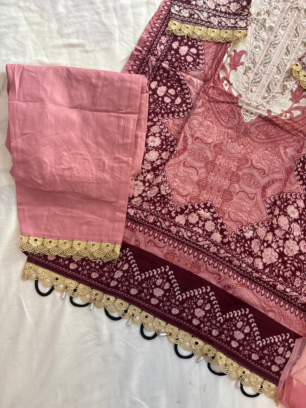 Cotton Embroidery 3pc suit