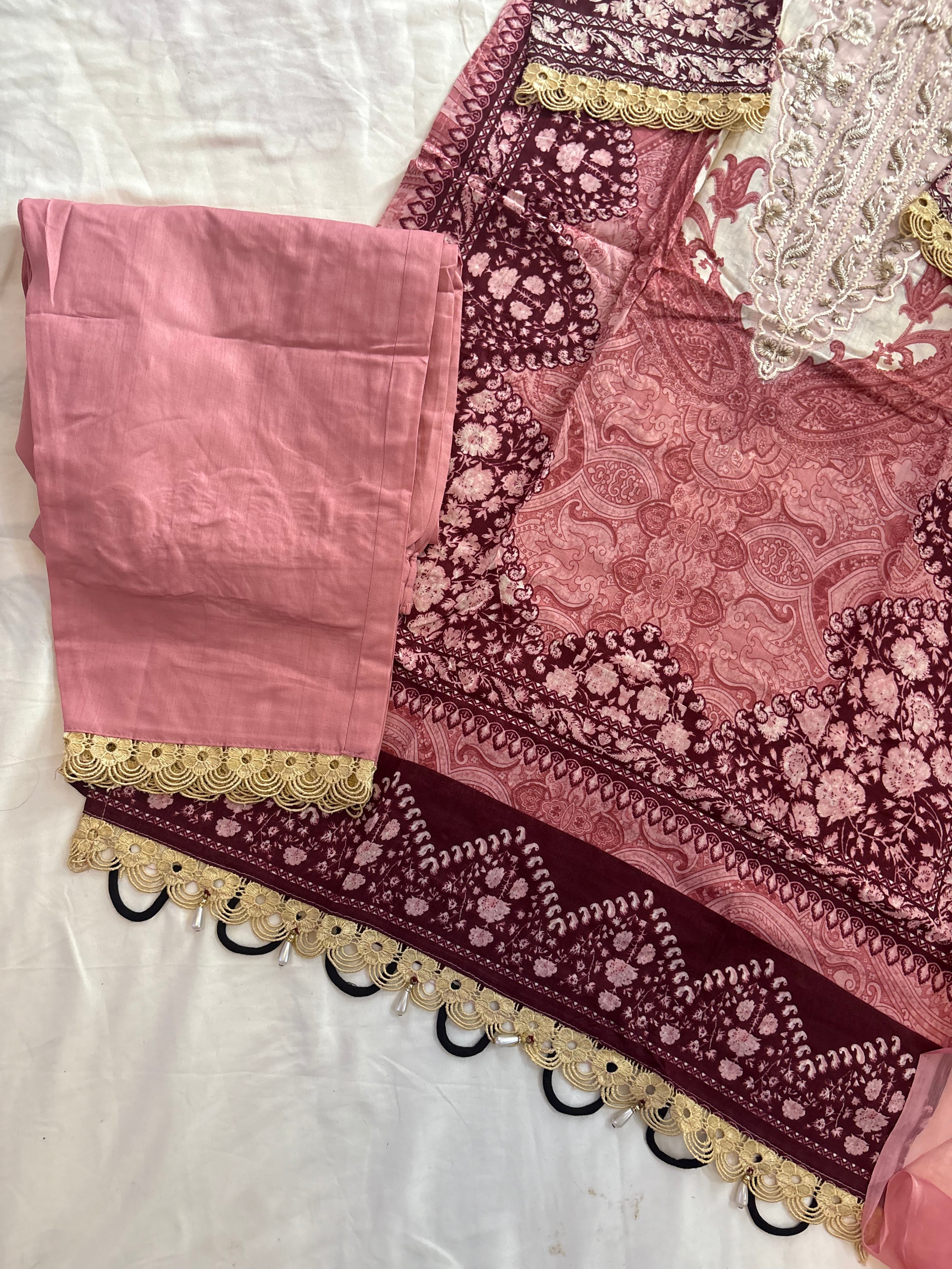 Cotton Embroidery 3pc suit