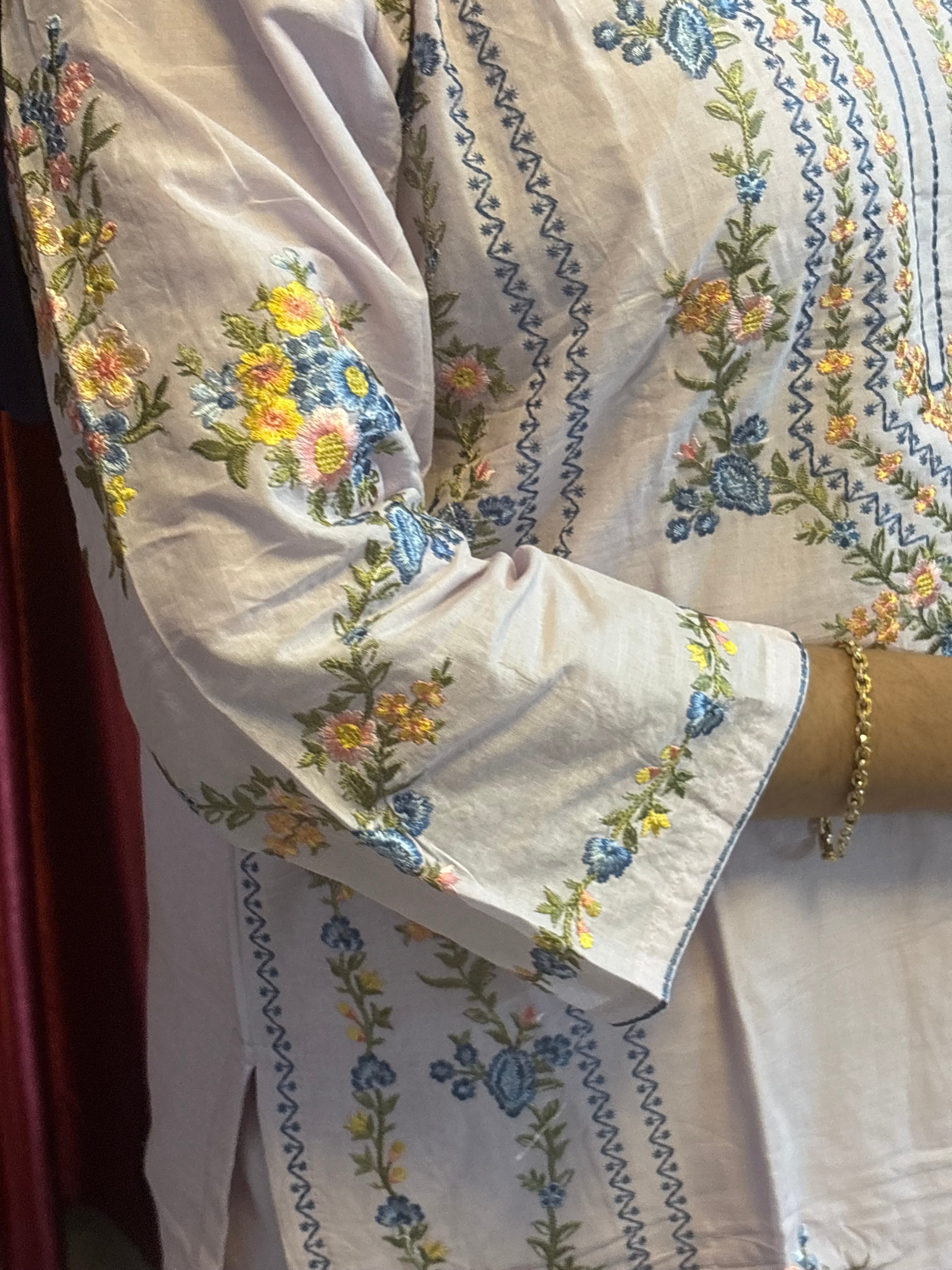 Cambric Cotton Ready to wear 3pcs suit