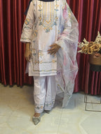 Cambric Cotton Ready to wear 3pcs suit